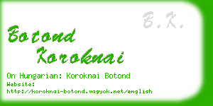 botond koroknai business card